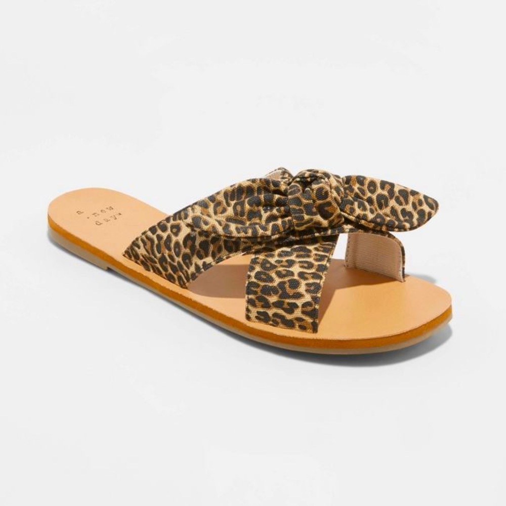 Leopard Livia Knotted Bow Sandal